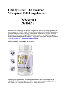 Menopause hormone support products