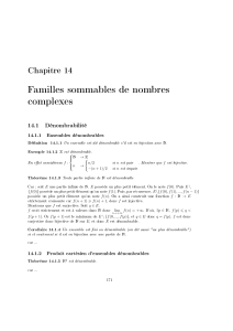 Familles sommables