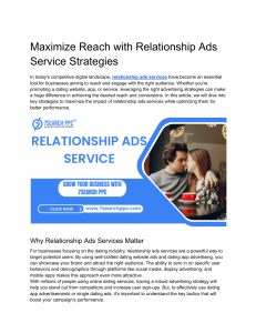 Maximize Reach with Relationship Ads Service Strategies