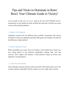 Tips and Tricks to Dominate in Retro Bowl