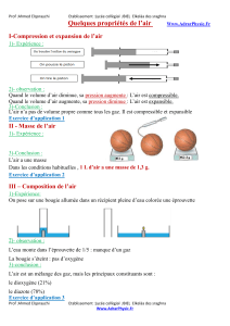 Cours 8 . Quelques propriétés de l'air et ses constituants (Www.AdrarPhysic.Fr)