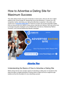 How to Advertise a Dating Site for Maximum Success