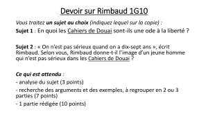 Devoir sur Rimbaud