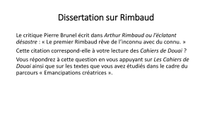 Dissertation sur Rimbaud