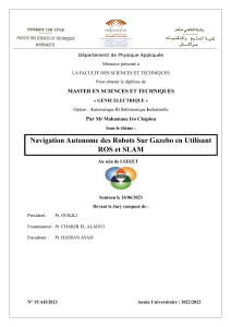 Navigation Autonome Robots: ROS, SLAM, Gazebo