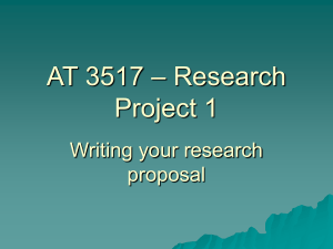 Writing your research proposal