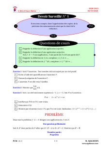 devoir  1 algebre prepa