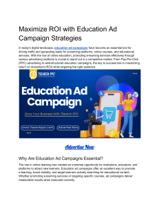 Maximize ROI with Education Ad Campaign Strategies