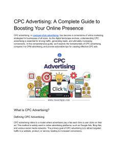 CPC Advertising  A Complete Guide to Boosting Your Online Presence