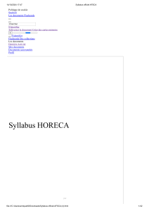 Syllabus officiel AFSCA