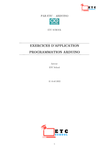 ARDUINO Exercices d'Applications