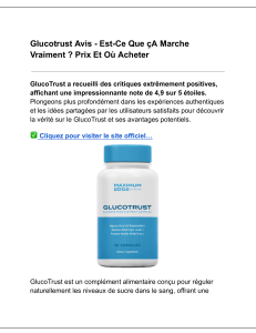 Glucotrust Avis - Est-Ce Que çA Marche Vraiment ? Prix Et Où Acheter (1)