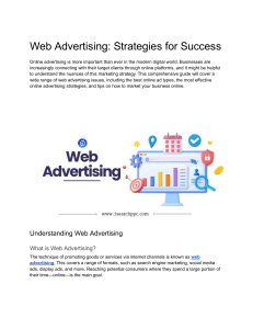 Web Advertising  Strategies for Success 