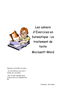 Cours de Traitement de texte Exercices