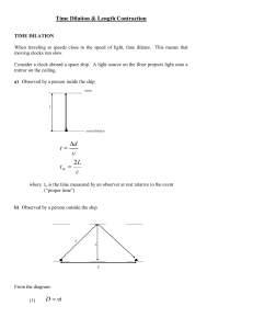 222 Time Dilation and Length Contraction