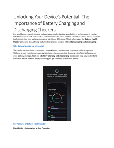 battery charging and discharging Checker