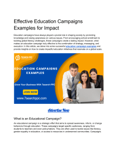 Effective Education Campaigns Examples for Impact