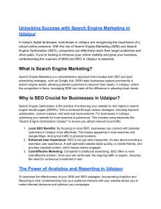 Search Engine Optimization Udaipur