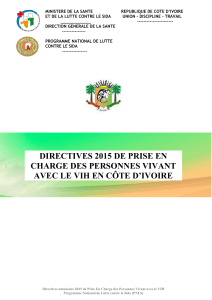 Directives VIH - Côte d'Ivoire 2015