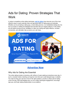 Ads for Dating  Proven Strategies That Work