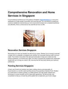 Renovation services Singapore