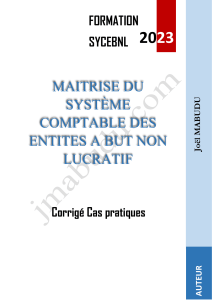 CORRIGE CAS PRATIQUES  SYCEBNL