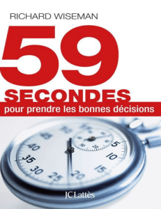 59 secondes pour prendre les bo - Wiseman, Richard