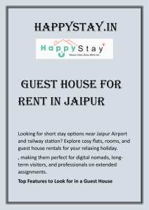 Guest House for Rent in Jaipur