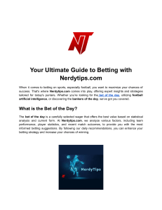 Your Ultimate Guide to Betting with Nerdytips