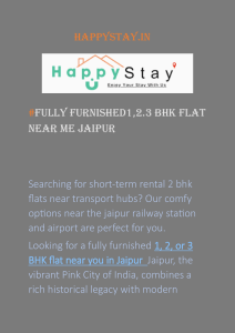 fully furnished1,2.3 bhk flat near me jaipur