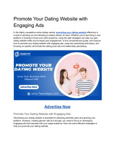 Promote Your Dating Website with Engaging Ads