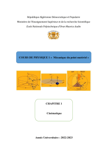 Chapitre 1 Cinématiqque