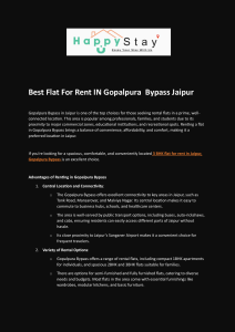 Best Flat For Rent IN Gopalpura  Bypass Jaipur