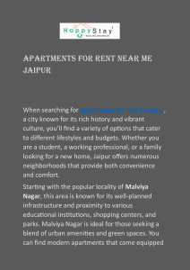 Apartments for rent near me Jaipur