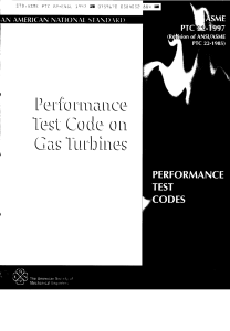 ASME PTC 22 Performance Test Code on Gas Turbine