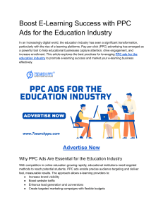 Boost E-Learning Success with PPC Ads for the Education Industry