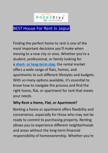 BEST House For Rent In Jaipur