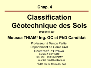 04 GEOTECHNIQUE-Chap 4 - Classification Géotechnique des Sols