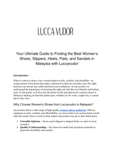 Your Ultimate Guide to Finding the Best Women’s Shoes, Slippers, Heels, Flats, and Sandals in Malaysia with Luccavudor