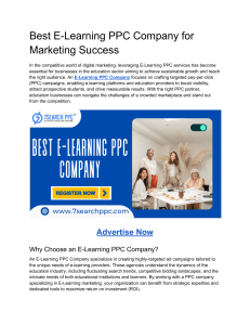 Best E-Learning PPC Company for Marketing Success