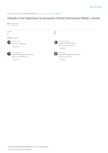 Towards a User Experience in Immersive Virtual Env