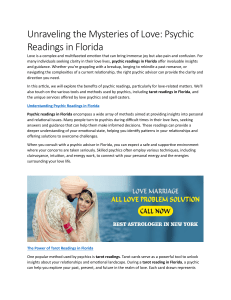 Spiritual healer in Florida