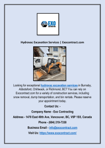 Hydrovac  Excavation Services | Exocontract.com