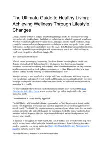 The Ultimate Guide to Healthy Living  Achieving Wellness Through Lifestyle Changes