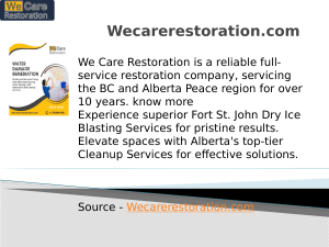 We Care Restoration is a reliable full-service restoration company