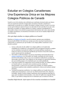 Estudiar en Colegios Canadienses  Una Experiencia Única en los Mejores Colegios Públicos de Canadá