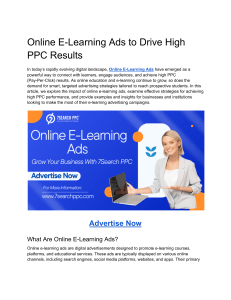 Online E-Learning Ads to Drive High PPC Results