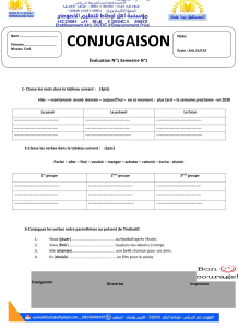 evaluation conjugaison