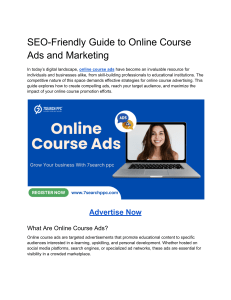 SEO-Friendly Guide to Online Course Ads and Marketing