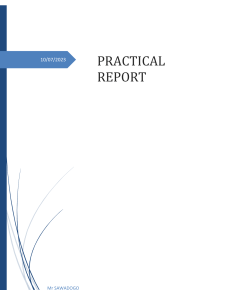 Manufacturing Process and Method Pratical Work 